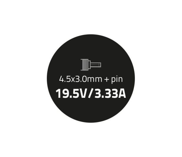 Qoltec Dedykowany do HP 65W 19.5V/3.5A 4.5*3.0+pin - 293812 - zdjęcie 3